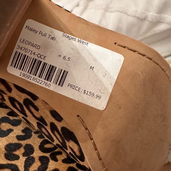 Frye Maley Pull Tab Womens Brown Animal leopard Print Slip On Booties Boots 6.5 - Picture 5 of 5